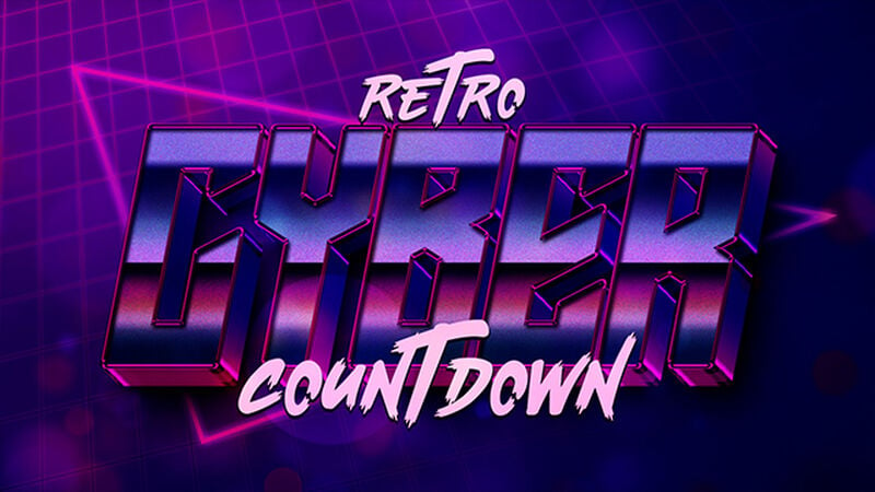 Retro Cyber Countdown